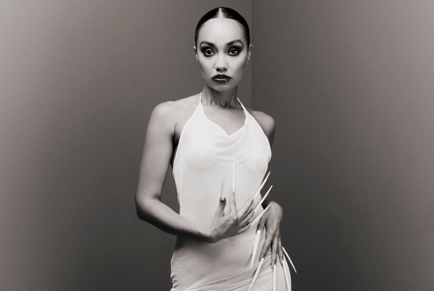 Black and white image of leigh anne