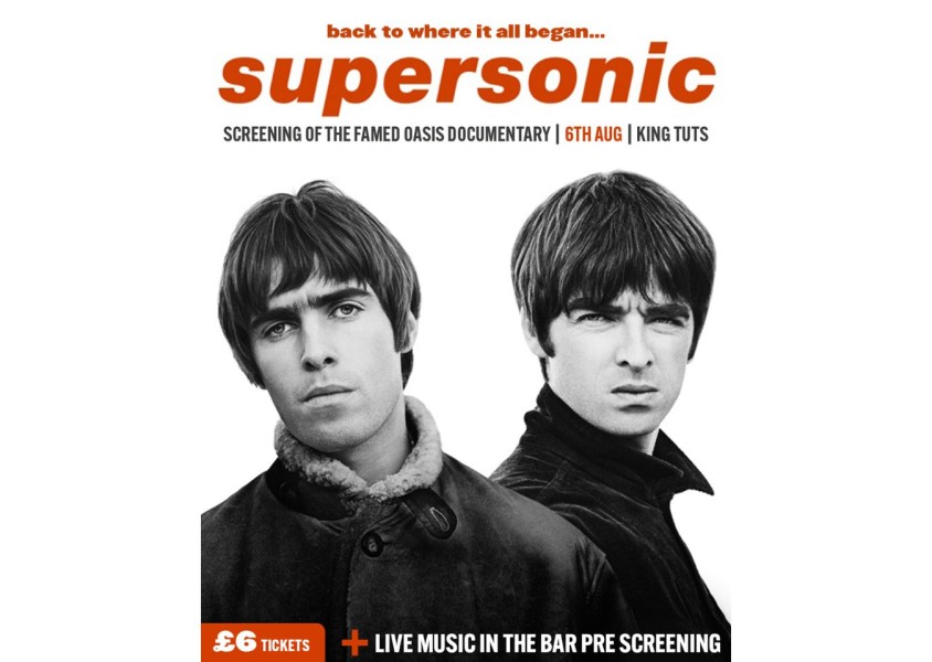 Flyer for Supersonic Documentary Screening at King Tut'sx